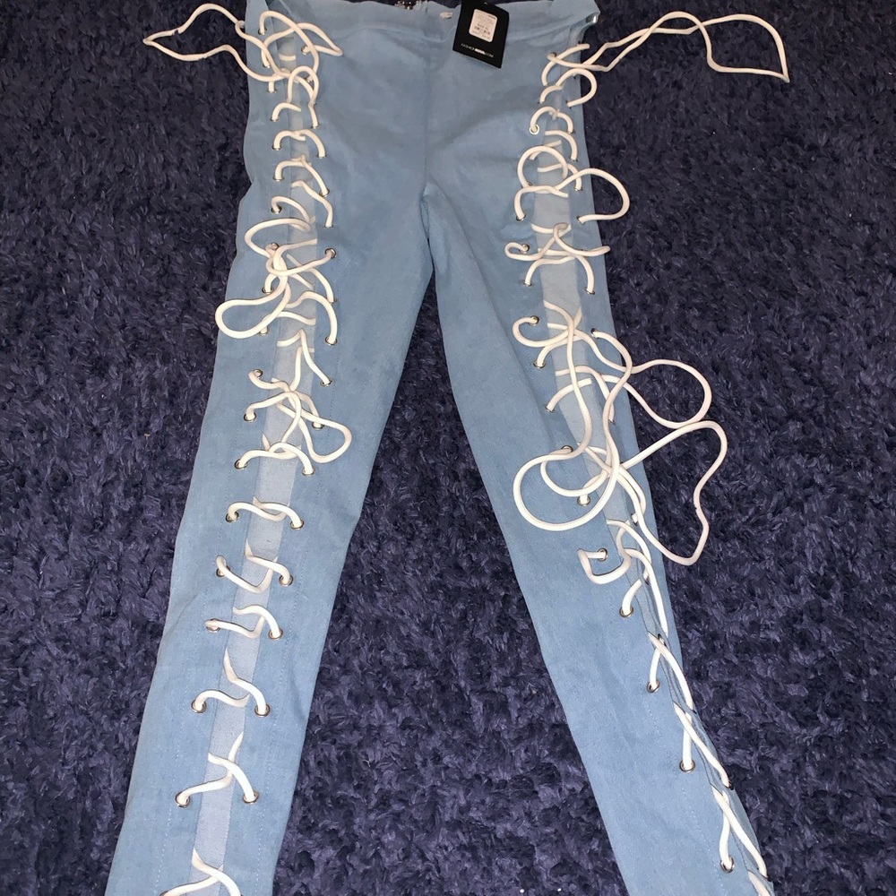 Lace up pants